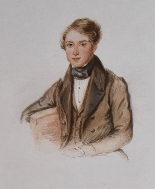 A FINE WATERCOLOUR PORTRAIT OF A GENTLEMAN - ADDITIONAL PHOTO 3