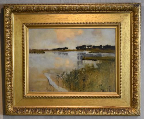 LANDSCAPE OIL PAINTING BY BERTRAM PRIESTMAN - ADDITIONAL PHOTO 1