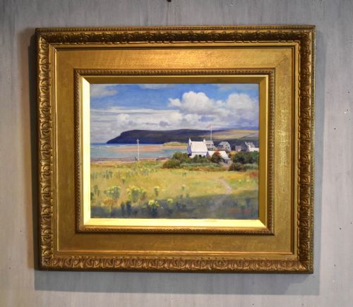 landscape oil painting by george hall neale - CATEGORY: ANTIQUE ART - DATED 1920