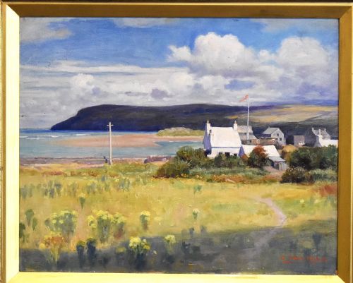 LANDSCAPE OIL PAINTING BY GEORGE HALL NEALE - ADDITIONAL PHOTO 3