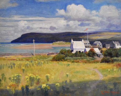 LANDSCAPE OIL PAINTING BY GEORGE HALL NEALE - ADDITIONAL PHOTO 4