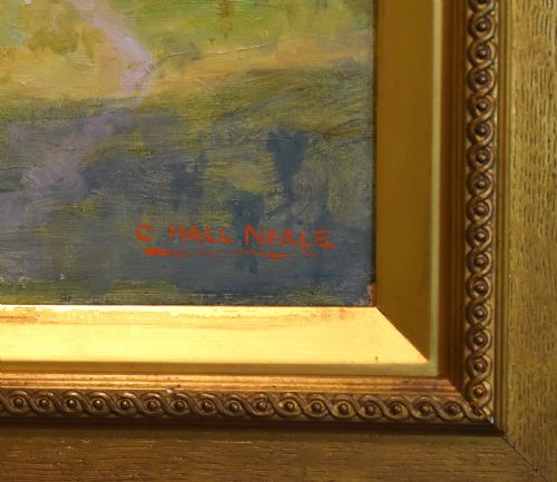 LANDSCAPE OIL PAINTING BY GEORGE HALL NEALE - ADDITIONAL PHOTO 5