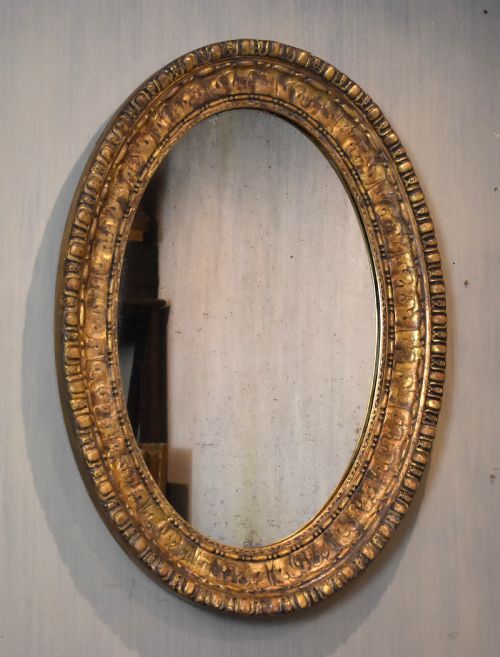 good quality oval gilt mirror - CATEGORY: ANTIQUE MIRRORS - DATED 1900