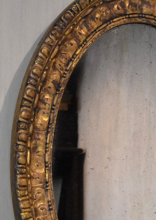 GOOD QUALITY OVAL GILT MIRROR - ADDITIONAL PHOTO 2