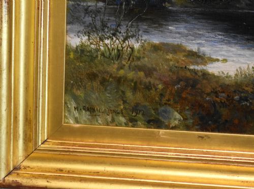 LANDSCAPE OIL PAINTING BY MAUD RAPHAEL JONES - ADDITIONAL PHOTO 4