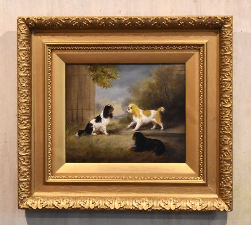 PAIR OF VICTORIAN OIL PAINTINGS OF DOGS - ADDITIONAL PHOTO 4