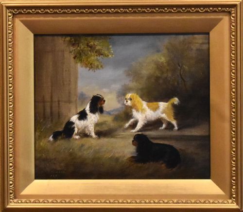 PAIR OF VICTORIAN OIL PAINTINGS OF DOGS - ADDITIONAL PHOTO 6