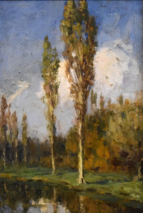OIL PAINTING OF POPLAR TREES - ADDITIONAL PHOTO 2
