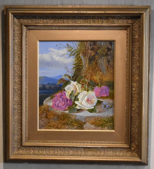 STILL LIFE OIL PAINTING OF ROSES BY CHARLES ARCHER 18551931 - ADDITIONAL PHOTO 1