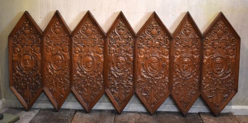 SUPERB LARGE CARVING DEPICTING FAMOUS COMPOSERS WRITERS AND POETS - ADDITIONAL PHOTO 1
