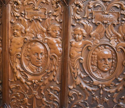 SUPERB LARGE CARVING DEPICTING FAMOUS COMPOSERS WRITERS AND POETS - ADDITIONAL PHOTO 2