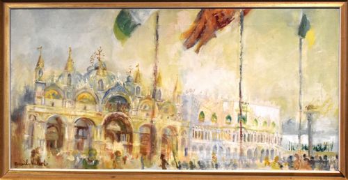 OIL PAINTING OF VENICE BY BASIL NUBEL 19231981 - ADDITIONAL PHOTO 2