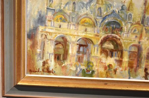 OIL PAINTING OF VENICE BY BASIL NUBEL 19231981 - ADDITIONAL PHOTO 3