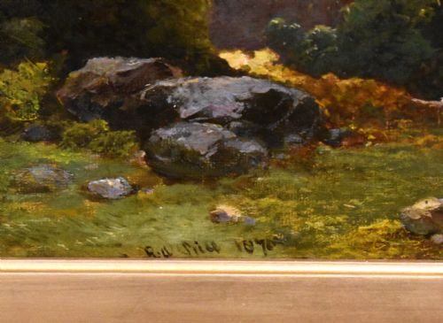 LANDSCAPE OIL PAINTING BY EDWARD PRICE 18001885 - ADDITIONAL PHOTO 4