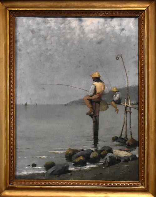 NEAPOLITAN FISHERMAN OIL PAINTING BY PASQUALE RUGGIERO 18511915 - ADDITIONAL PHOTO 1
