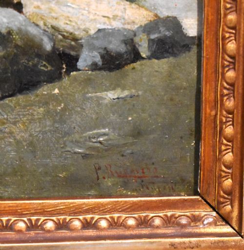 NEAPOLITAN FISHERMAN OIL PAINTING BY PASQUALE RUGGIERO 18511915 - ADDITIONAL PHOTO 4