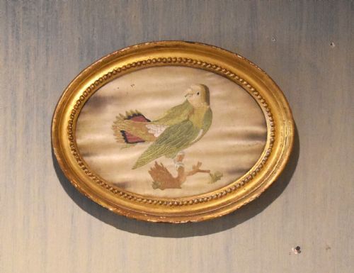 georgian needlework of a parrot by susannah cleveland - CATEGORY: ANTIQUE MISCELLANEOUS - DATED REGENCY