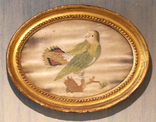 GEORGIAN NEEDLEWORK OF A PARROT BY SUSANNAH CLEVELAND - ADDITIONAL PHOTO 1