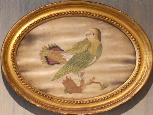 GEORGIAN NEEDLEWORK OF A PARROT BY SUSANNAH CLEVELAND - ADDITIONAL PHOTO 2