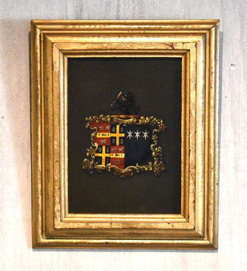 GEORGIAN HERALDIC COAT OF ARMS COACHING PANEL