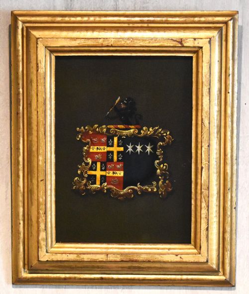 GEORGIAN HERALDIC COAT OF ARMS COACHING PANEL - ADDITIONAL PHOTO 1