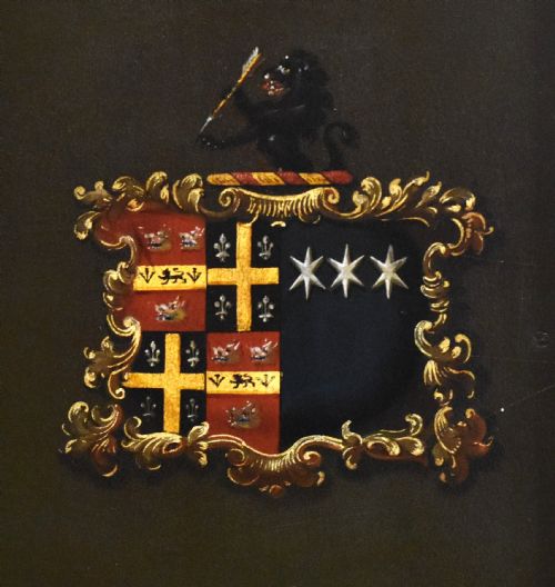GEORGIAN HERALDIC COAT OF ARMS COACHING PANEL - ADDITIONAL PHOTO 3