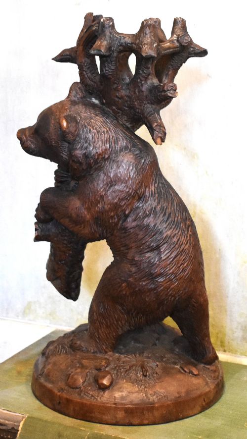 BLACK FOREST CARVED WOOD BEAR - ADDITIONAL PHOTO 3