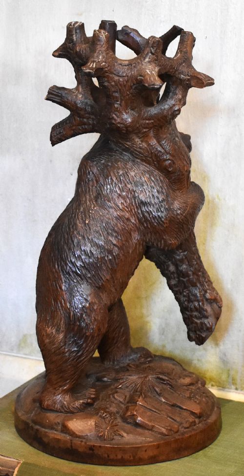 BLACK FOREST CARVED WOOD BEAR - ADDITIONAL PHOTO 5