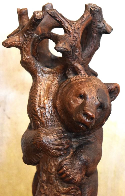 BLACK FOREST CARVED WOOD BEAR - ADDITIONAL PHOTO 6