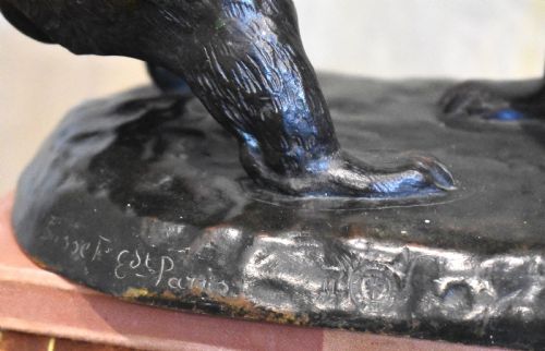 BRONZE OF BEAR CUBS FIGHTING BY VICTOR PETER - ADDITIONAL PHOTO 4