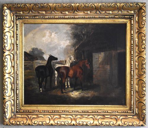 OIL PAINTING OF HORSES AFTER HERRING - ADDITIONAL PHOTO 1