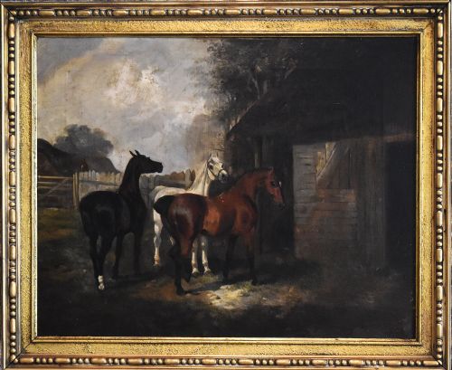 OIL PAINTING OF HORSES AFTER HERRING - ADDITIONAL PHOTO 2