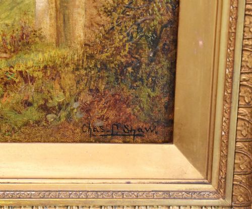 OIL PAINTING OF NOTTINGHAM CASTLE BY CHARLES LEAVER SHAW - ADDITIONAL PHOTO 5