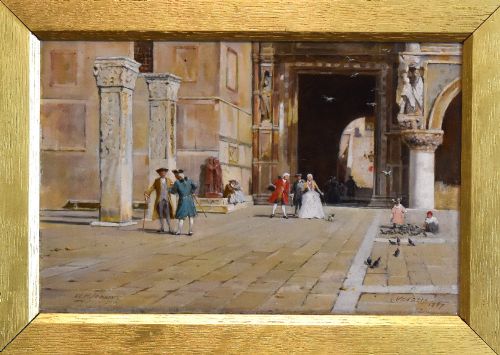 OIL PAINTING OF VENICE BY WILLIAM HENRY JOBBINS - ADDITIONAL PHOTO 2