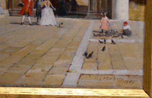 OIL PAINTING OF VENICE BY WILLIAM HENRY JOBBINS - ADDITIONAL PHOTO 4
