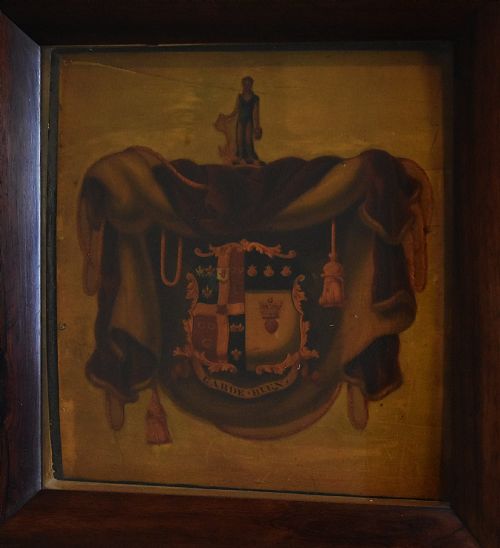 GEORGIAN SCOTTISH HERALDIC PAINTED COACH PANEL - ADDITIONAL PHOTO 2