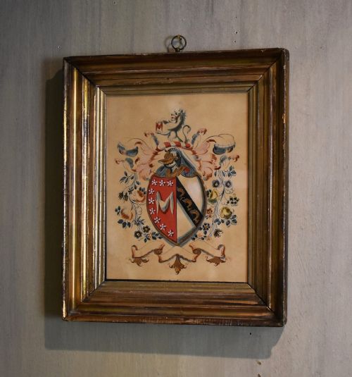 WATERCOLOUR PAINTING HERALDIC DEVICE