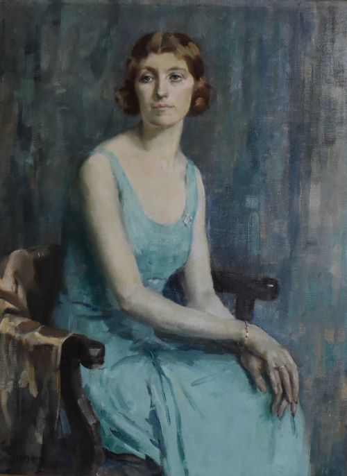 SUPERB LARGE PORTRAIT OIL PAINTING BY MATILDA MULVEY 18821947 - ADDITIONAL PHOTO 2
