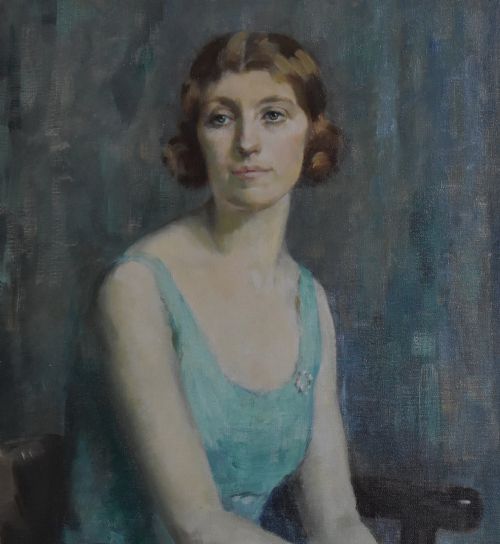 SUPERB LARGE PORTRAIT OIL PAINTING BY MATILDA MULVEY 18821947 - ADDITIONAL PHOTO 3