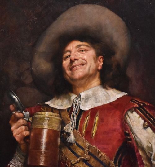 CAVALIER PORTRAIT OIL PAINTING BY WILLIAM ARTHUR BREAKESPEARE - ADDITIONAL PHOTO 4