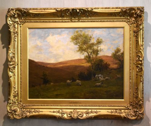 LANDSCAPE OIL PAINTING BY JAMES AUMONIER - ADDITIONAL PHOTO 1