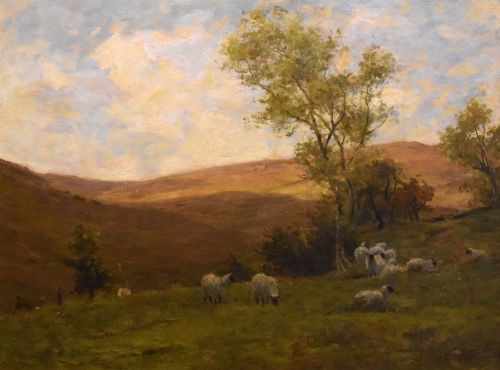 LANDSCAPE OIL PAINTING BY JAMES AUMONIER - ADDITIONAL PHOTO 4