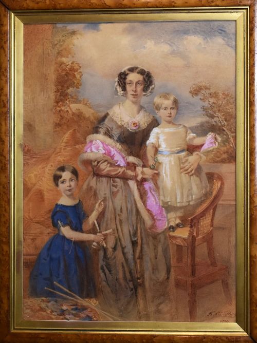 FAMILY PORTRAIT WATERCOLOUR BY FREDERICK TATHAM - ADDITIONAL PHOTO 2