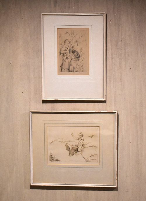 Two Prints from the Tempest by Marjorie L Davies (1906-2007)