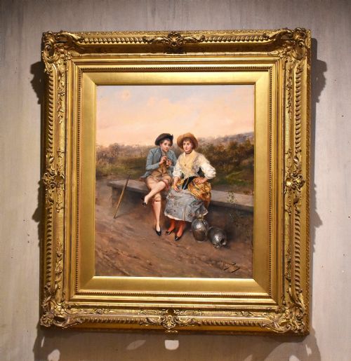 ‘A Pastoral Symphony’ Oil Painting by Alonso Perez 1881-1914
