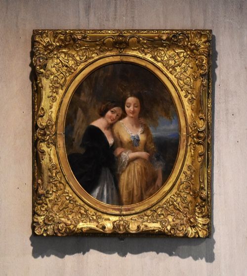Oil Painting of Two Ladies by Frank Stone Ara