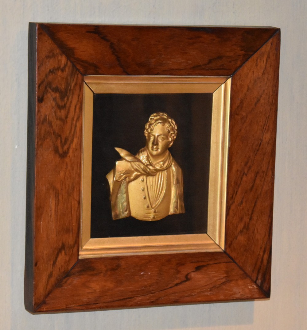 Gilt bronze relief of Lord Byron