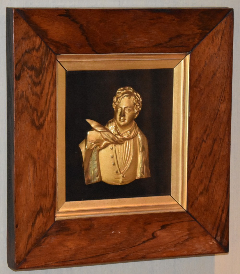 Gilt bronze relief of Lord Byron View II