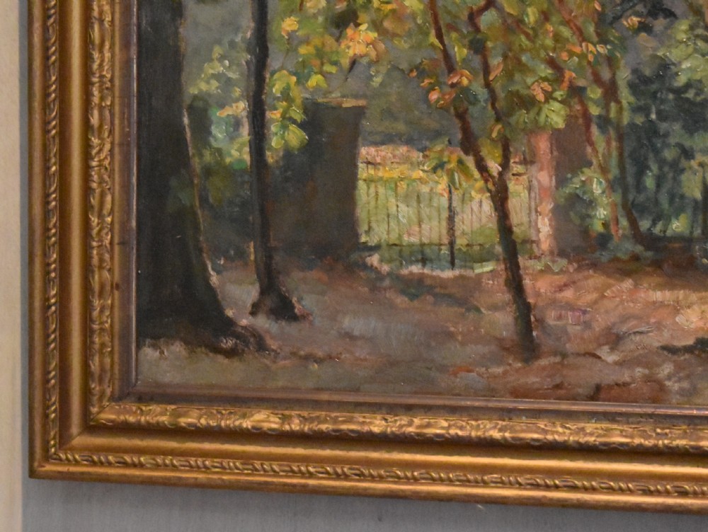 Impressionist oil painting 'Gateway in the woods' View IV