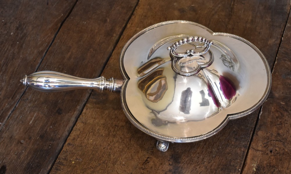 Unusual silver plate chafing/serving dish